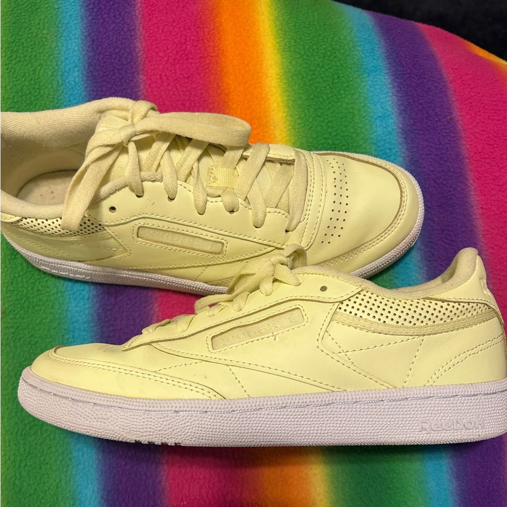 vintage yellow Reeboks